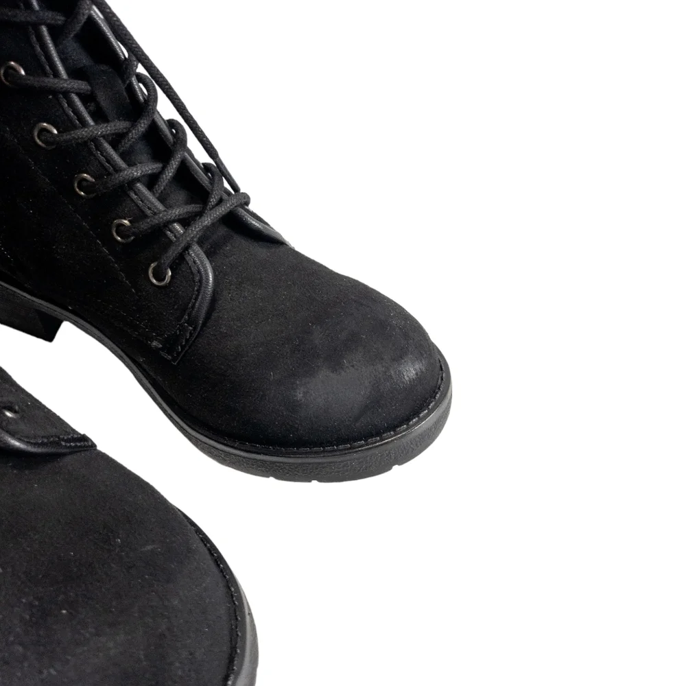 Rock & Candy by Zigi Hurley Faux Suede Ankle Lace-up Boots Black -7 - Picture 9 of 9